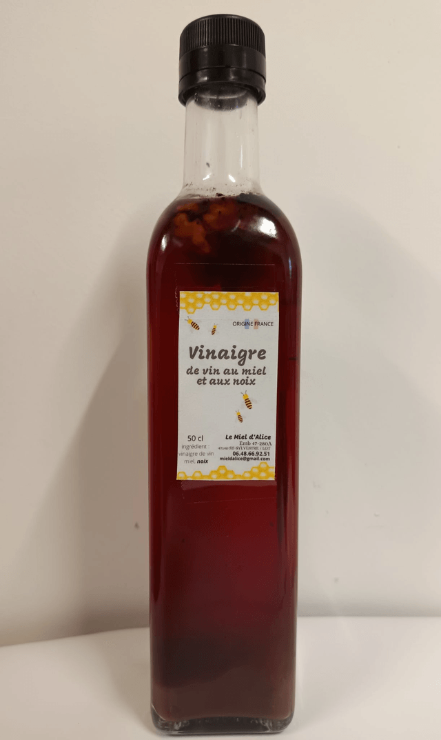 Vinaigre de Vin au Miel et aux Noix